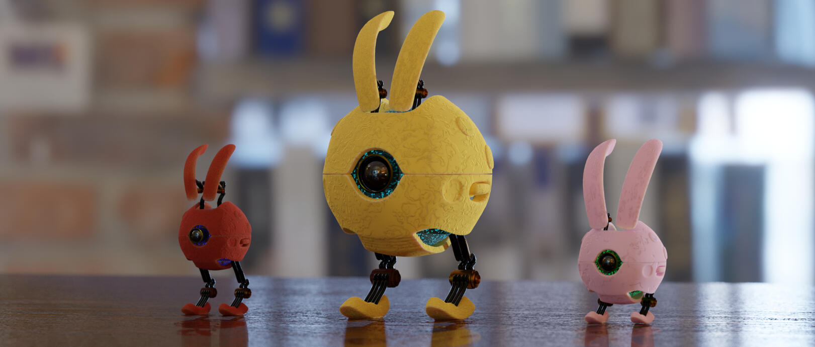 Robo- Rabbit's and Table 3D Models - 2024